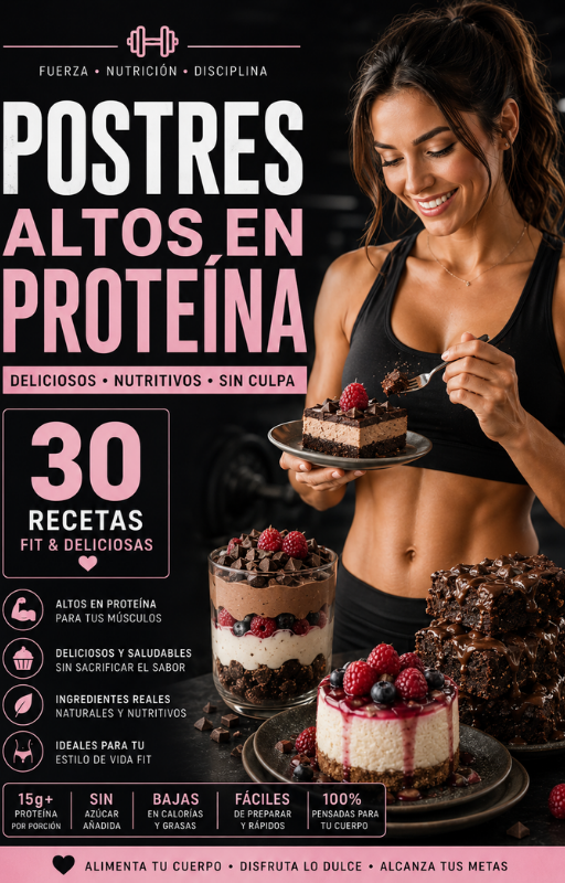 30 Recetas de postres altos en proteína